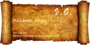 Valdman Olga névjegykártya